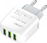 Ldnio Wall charger A3312, 3x USB, 17W (white) hind ja info | Laadijad mobiiltelefonidele | hansapost.ee