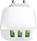 Ldnio Wall charger A3312, 3x USB, 17W (white) hind ja info | Laadijad mobiiltelefonidele | hansapost.ee