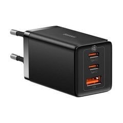 Baseus GaN5 Pro wall charger 2xUSB-C + USB, 65 Вт (black) цена и информация | Зарядные устройства для телефонов | hansapost.ee