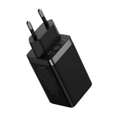 Baseus GaN5 Pro wall charger 2xUSB-C + USB, 65 Вт (black) цена и информация | Зарядные устройства для телефонов | hansapost.ee