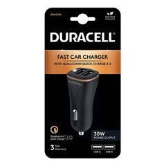 Car Charger 2xUSB 27W Duracell (Black) цена и информация | Зарядные устройства для телефонов | hansapost.ee