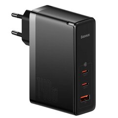 Baseus sieninis įkroviklis GaN5 Pro PD 140W 2x USB-C 1x USB juodas + USB-C - USB-C 240W laidas цена и информация | Зарядные устройства для телефонов | hansapost.ee