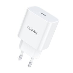 Vipfan E04 network charger, USB-C, 20W, QC 3.0 (white) hind ja info | Laadijad mobiiltelefonidele | hansapost.ee