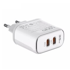 MFi wall charger LDNIO A2528M, 2xUSB-C, USB-C to Lightning 35 Вт цена и информация | Зарядные устройства для телефонов | hansapost.ee