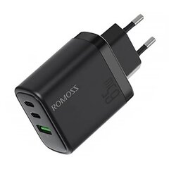 Romoss AC65H wall charger, 2x USB-C + USB, 65W (black) hind ja info | Laadijad mobiiltelefonidele | hansapost.ee