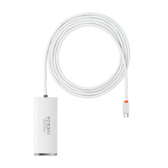 Baseus Концентратор Baseus Lite Series 4in1 USB-C на 4x USB 3.0 + USB-C, 2 м (белый) цена и информация | Адаптеры и USB-hub | hansapost.ee