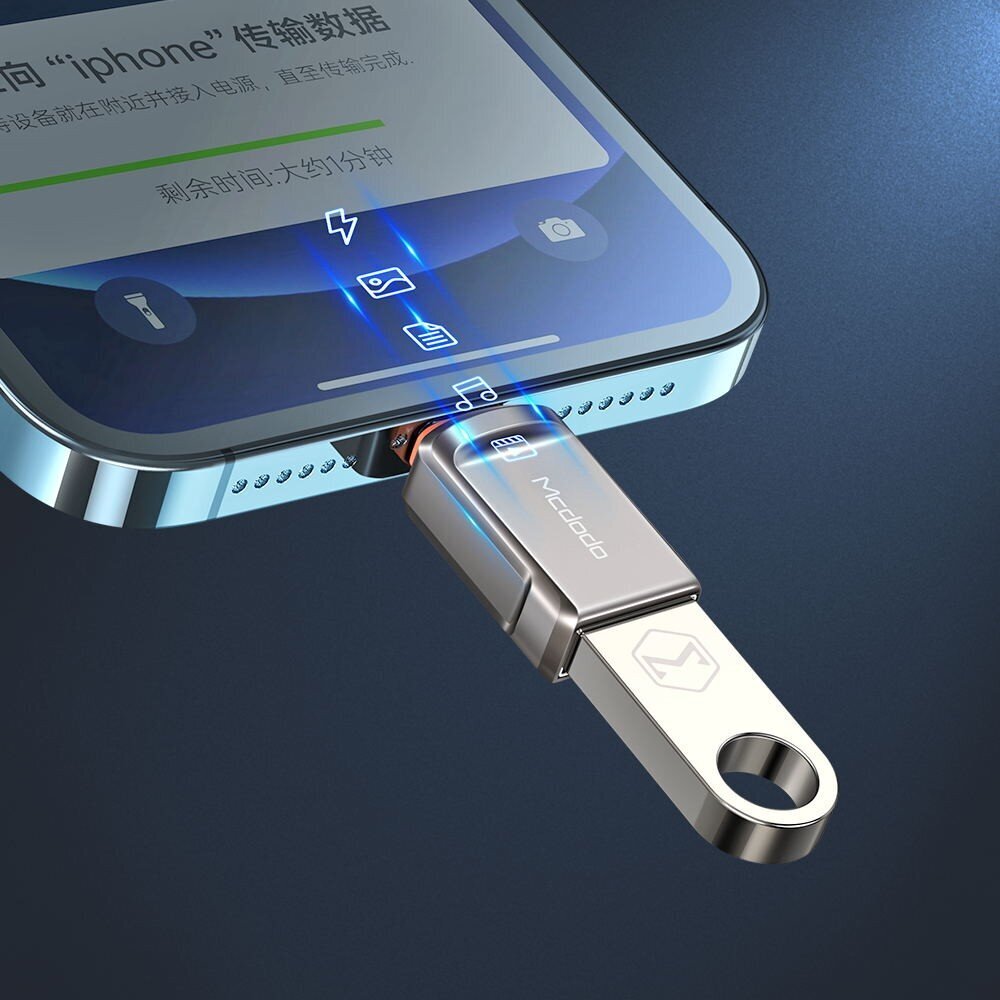 Mcdodo telefoniadapter, adapter, iPhone'ile, USB 3.0, OTG, OT-8600 hind ja info | USB adapterid ja jagajad | hansapost.ee