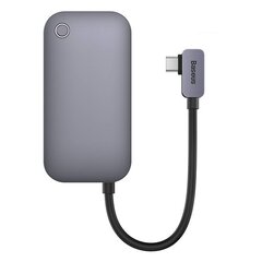 Hub 4in1 Baseus PadJoy Series USB-C to USB 3.0 + HDMI + USB-C PD + jack 3.5 мм (Grey) цена и информация | Адаптеры, USB-разветвители | hansapost.ee