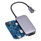 Hub 6in1 Baseus PadJoy Series USB-C to USB 3.0 + HDMI + USB-C PD + jack 3.5mm + SD|TF (Grey) hind ja info | USB adapterid ja jagajad | hansapost.ee