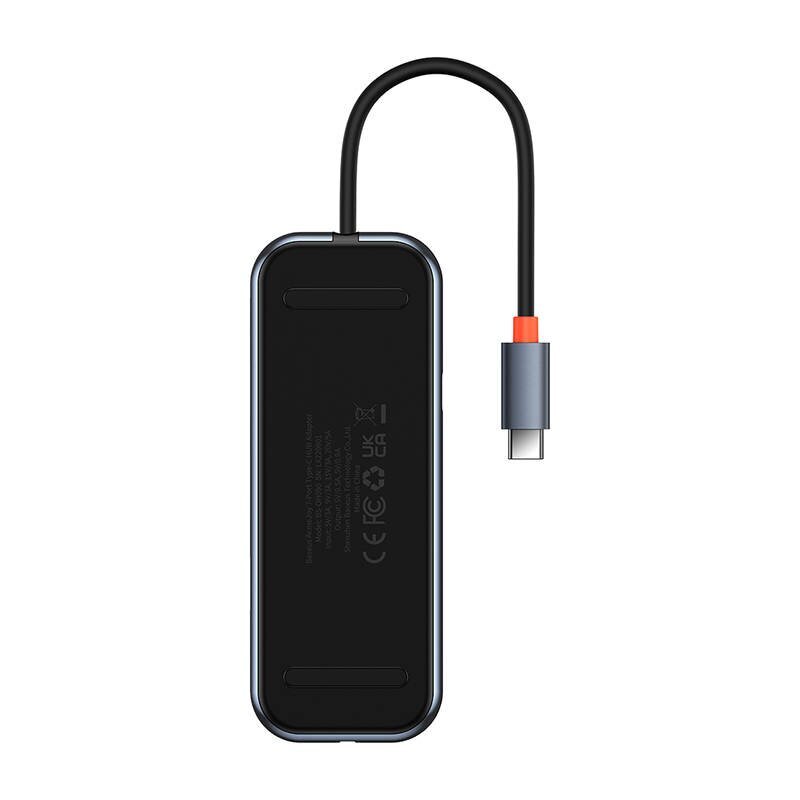 Hub 7in1 Baseus AcmeJoy Series USB-C to 2xUSB 3.0 + HDMI + USB 2.0 + USB-C PD + SD|TF (dark grey) цена и информация | USB adapterid ja jagajad | hansapost.ee