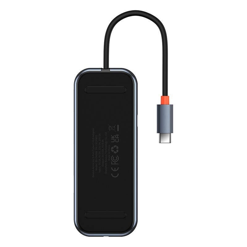 Hub 5in1 Baseus AcmeJoy series USB-C to 2xUSB 3.0 + USB 2.0 + USB-C PD + HDMI (dark grey) цена и информация | USB adapterid ja jagajad | hansapost.ee