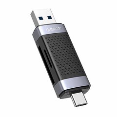 Orico CD2D-AC2-BK-EP TF|SD memory card reader, USB + USB-C (black) цена и информация | Адаптеры и USB-hub | hansapost.ee