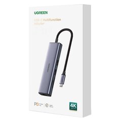 UGREEN Адаптер концентратора UGREEN, USB-C на 2x USB 3.0, HDMI, RJ45, SD/TF цена и информация | Адаптеры и USB-hub | hansapost.ee