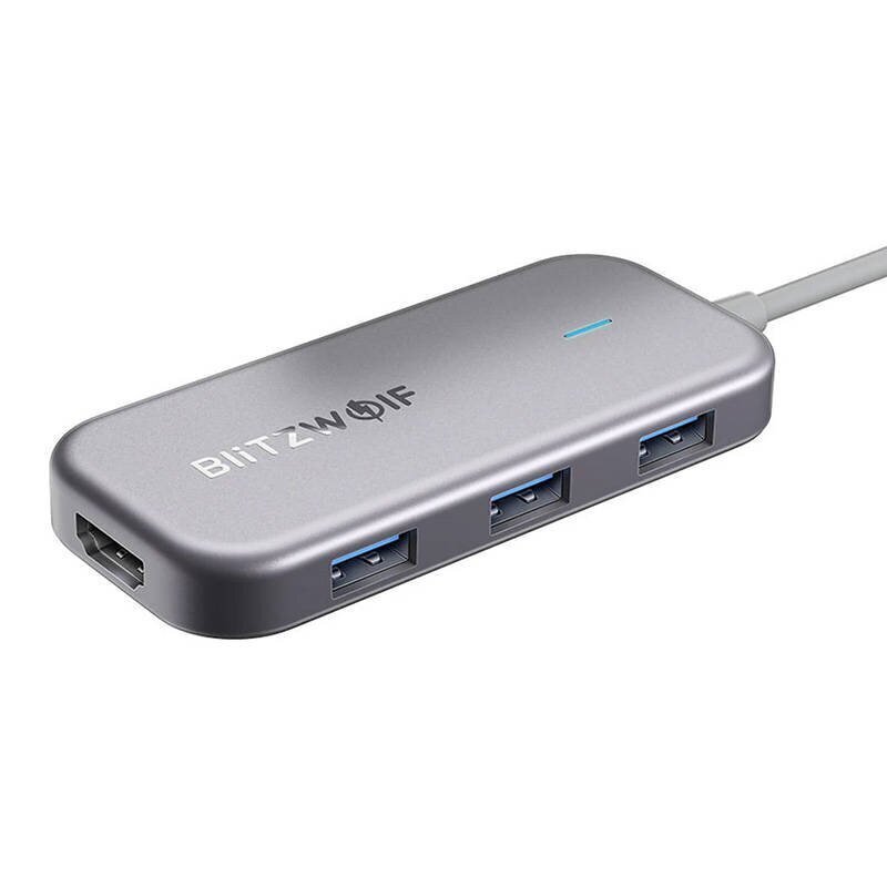 Adapter 7w1 HUB Blitzwolf BW-TH5 USB-C цена и информация | USB adapterid ja jagajad | hansapost.ee