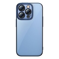 Baseus Glitter Transparent Case and Tempered Glass set for iPhone 14 Pro (blue) цена и информация | Чехлы для телефонов | hansapost.ee