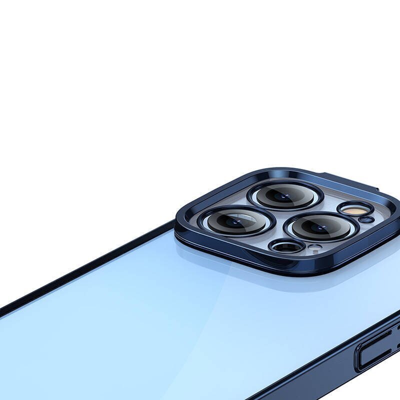 Baseus Glitter Transparent Case and Tempered Glass set for iPhone 14 Pro (blue) hind ja info | Telefonide kaitsekaaned ja -ümbrised | hansapost.ee