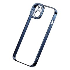 Baseus Glitter Transparent Case and Tempered Glass set for iPhone 14 (blue) цена и информация | Чехлы для телефонов | hansapost.ee