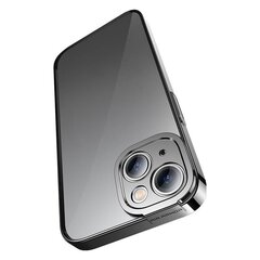 Baseus Glitter Transparent Case and Tempered Glass set for iPhone 14 Plus (black) цена и информация | Чехлы для телефонов | hansapost.ee