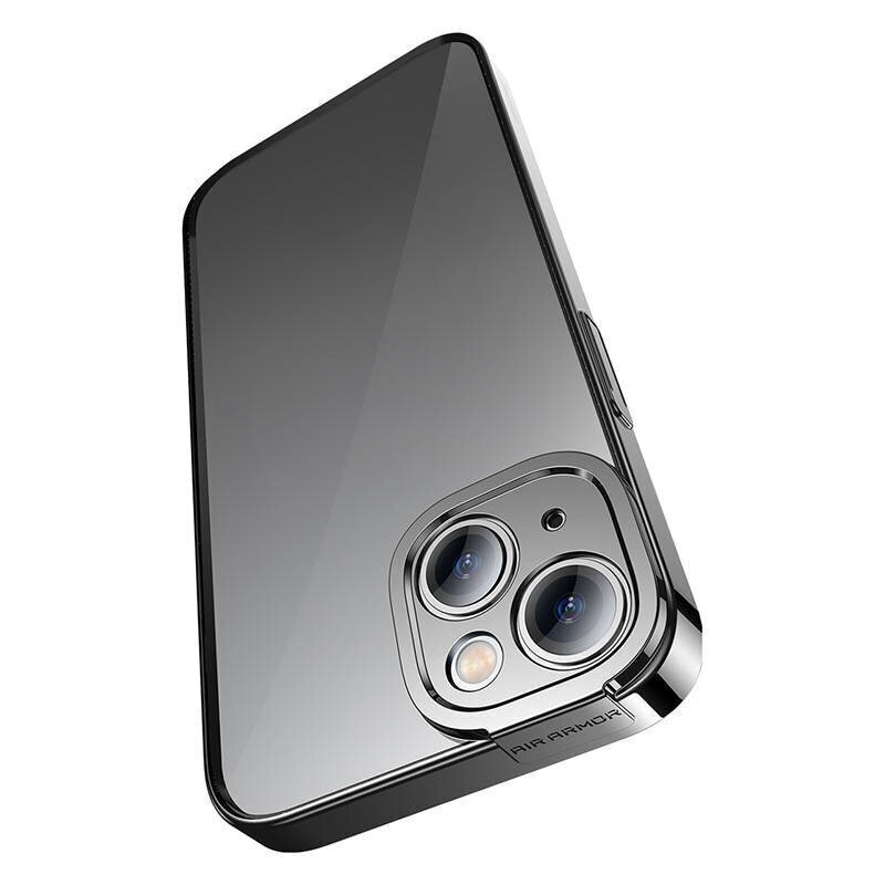 Baseus Glitter Transparent Case and Tempered Glass set for iPhone 14 Plus (black) hind ja info | Telefonide kaitsekaaned ja -ümbrised | hansapost.ee