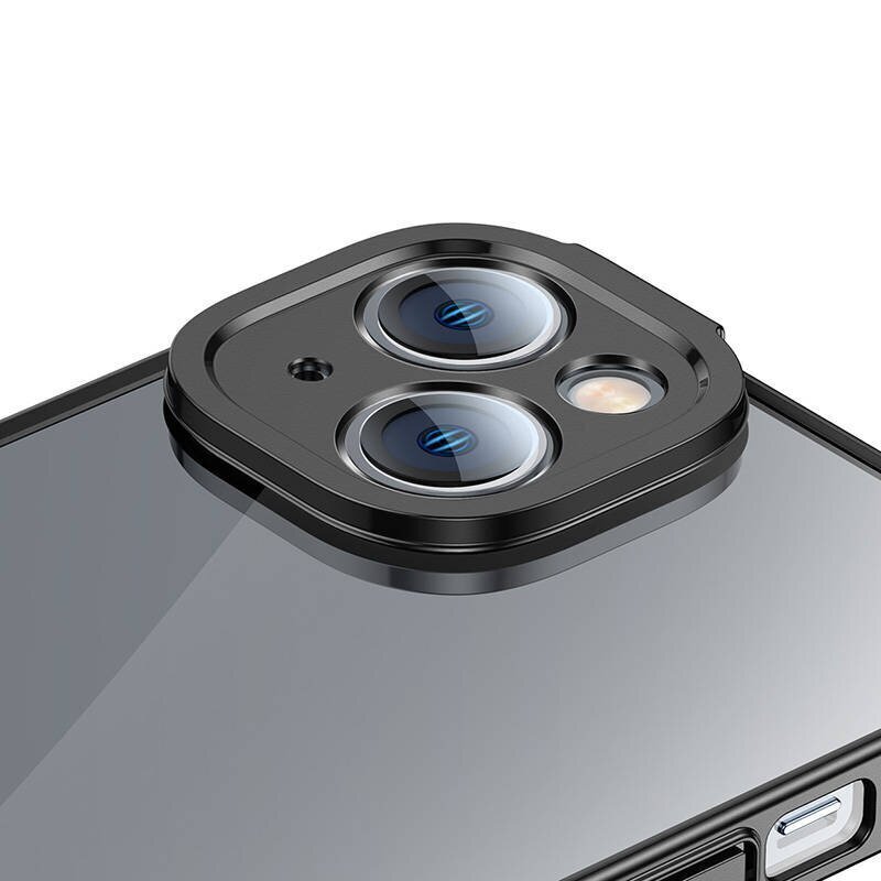 Baseus Glitter Transparent Case and Tempered Glass set for iPhone 14 Plus (black) hind ja info | Telefonide kaitsekaaned ja -ümbrised | hansapost.ee