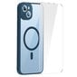 Baseus Frame Transparent Magnetic Case and Tempered Glass set for iPhone 14 (blue) hind ja info | Telefonide kaitsekaaned ja -ümbrised | hansapost.ee