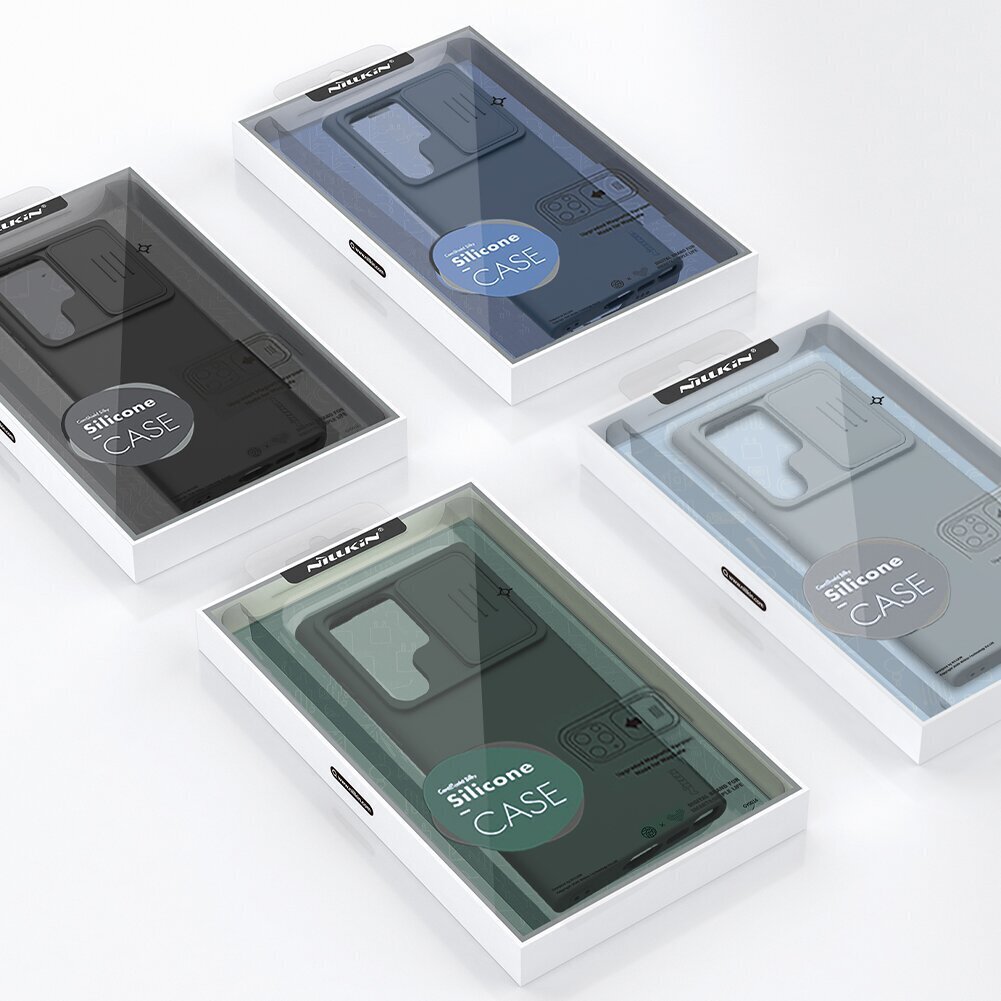Nillkin CamShield Silky Silicone Case, Samsung Galaxy S23 Ultra, must цена и информация | Telefonide kaitsekaaned ja -ümbrised | hansapost.ee