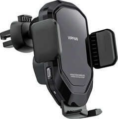 Vipfan W02 gravity car mount with 15W Qi inductive charger (black) hind ja info | Telefonihoidjad | hansapost.ee