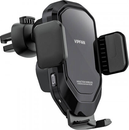 Vipfan W02 gravity car mount with 15W Qi inductive charger (black) цена и информация | Telefonihoidjad | hansapost.ee