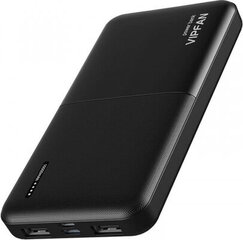 Vipfan Powerbank Ultra-Thin F04 10000mAh, 2x USB (black) hind ja info | Akupangad | hansapost.ee