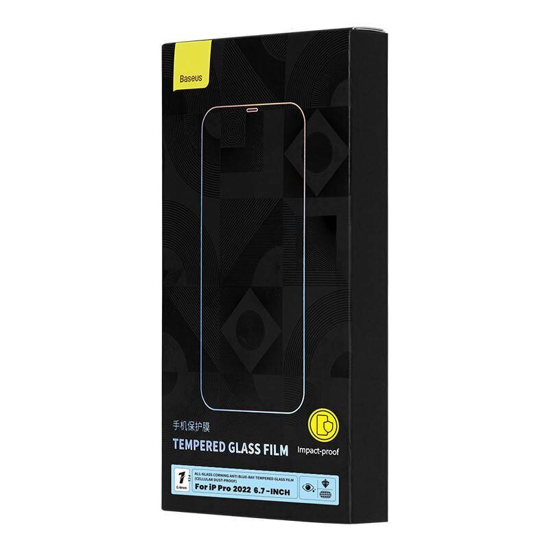 Baseus Tempered Glass Anti-blue light 0.4mm for iPhone 14 Pro Max hind ja info | Ekraani kaitseklaasid ja kaitsekiled | hansapost.ee