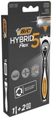 Raseerija BIC Systemic razor HYBRID 5 FLEX (1+2 tk) hind ja info | Raseerimisvahendid | hansapost.ee