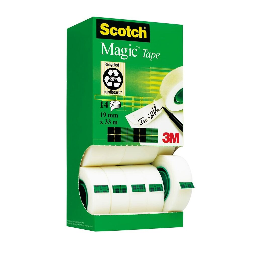 Kleeplint Scotch Magic 14 Ühikut (19 mm x 33 m) hind ja info | Kirjatarvikud | hansapost.ee