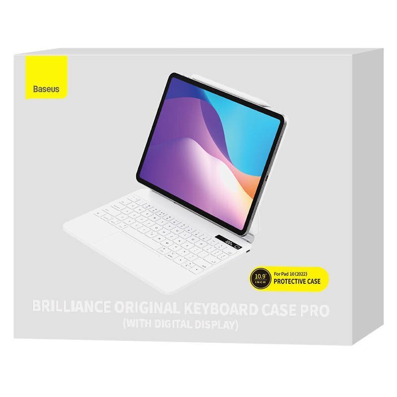 Baseus Brilliance PRO case with keyboard forIpad 10, 10.9" (white) hind ja info | Tahvelarvuti ümbrised ja kaaned | hansapost.ee