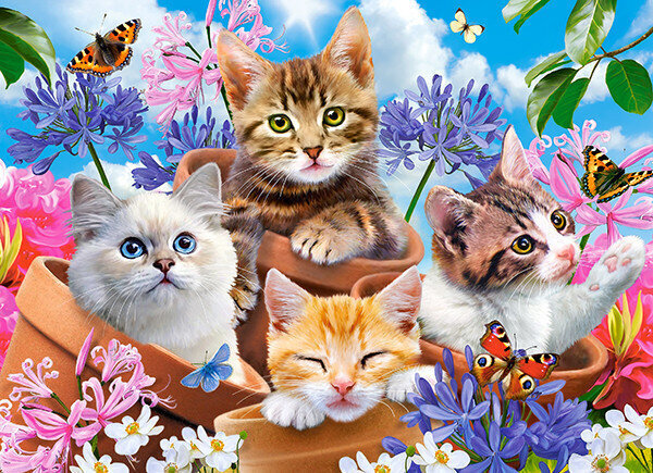 Pusle 70 Kittens with Flowers 070107 hind ja info | Pusled lastele ja täiskasvanutele | hansapost.ee