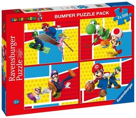 Ravensburger Puzzle Super Mario 4x100p 5195 цена и информация | Пазлы | hansapost.ee