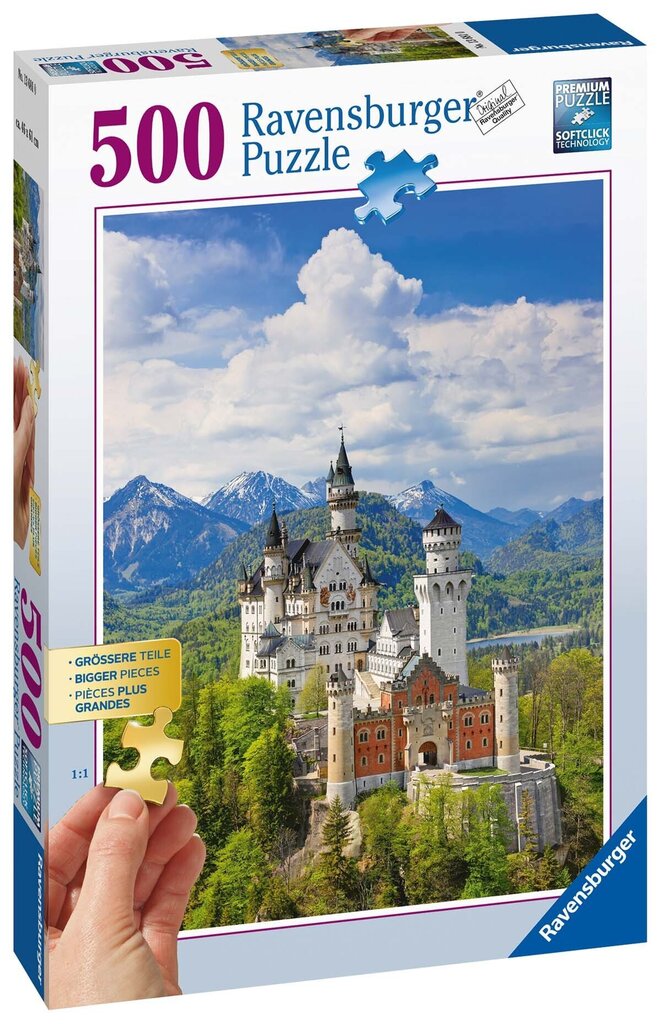 Ravensburgeri pusle Neuschwansteini loss 500p 13681 цена и информация | Pusled lastele ja täiskasvanutele | hansapost.ee