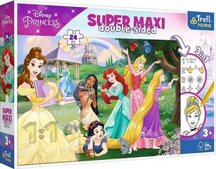 Kahepoolne pusle Super Maxi Disney Happy Princesses 3in1 24 tükki hind ja info | Pusled lastele ja täiskasvanutele | hansapost.ee