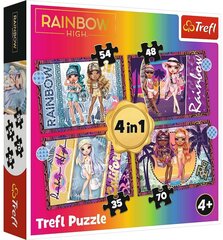 Puzzle Trefl 4-in-1 Fashionable Rainbow High Dolls 207 tükki hind ja info | Pusled lastele ja täiskasvanutele | hansapost.ee