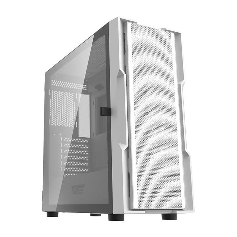 Darkflash DK431 computer case + 4 fans (white) hind ja info | Arvutikorpused | hansapost.ee