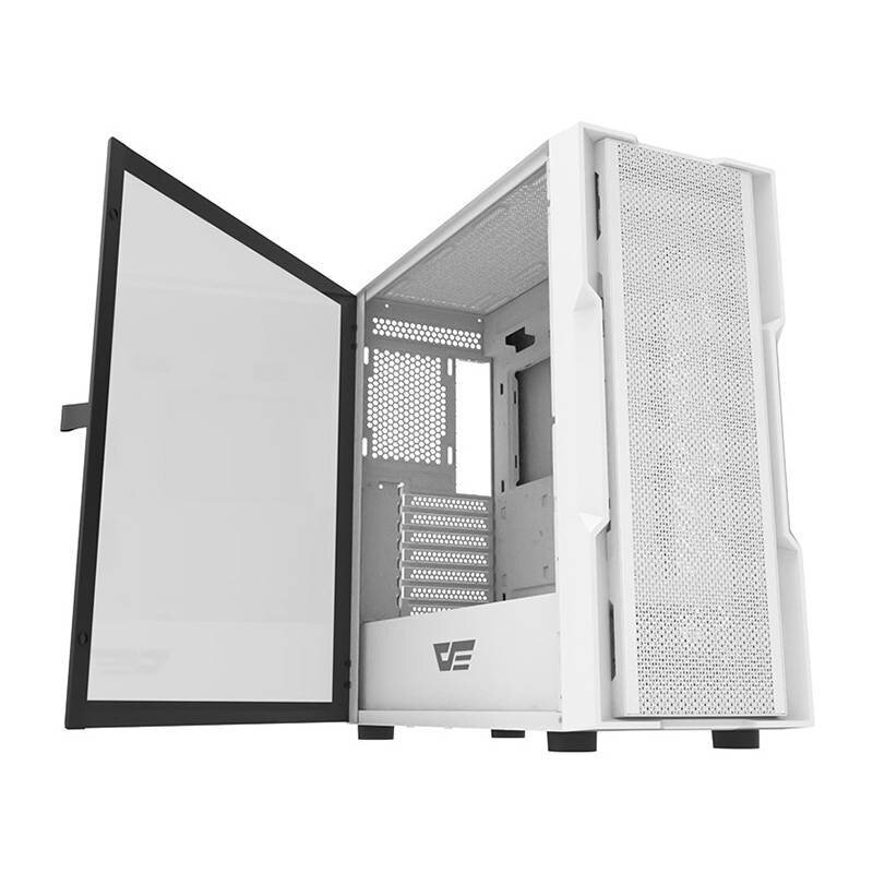 Darkflash DK431 computer case + 4 fans (white) цена и информация | Arvutikorpused | hansapost.ee