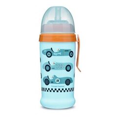 Детская бутылочка Canpol Babies, гоночные машинки, с трубочкой, 56/516, синий цена и информация | Бутылочки и аксессуары | hansapost.ee