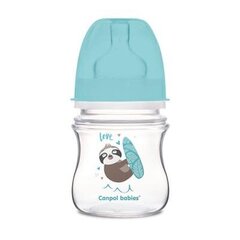 Antikoolne pudel laia kaelaga Canpol Babies Eksootilised loomad 35/220, 120 ml, sinine цена и информация | Бутылочки и аксессуары | hansapost.ee