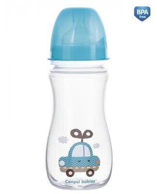 Laia kaelaga antikoolne pudel Canpol Babies EasyStart 35/221, 240 ml, sinine цена и информация | Lutipudelid ja tarvikud | hansapost.ee