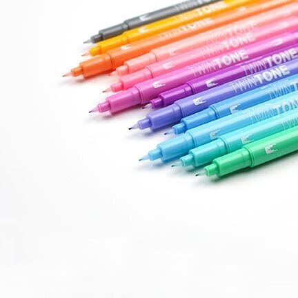 Vildikate komplekt TOMBOW TwinTone Pastels, 12 pastelset värvi цена и информация | Kunstitarbed, voolimise tarvikud | hansapost.ee