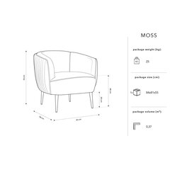 Кресло Micadoni Home Moss, зеленый цвет цена и информация | Стулья для кухни и столовой | hansapost.ee
