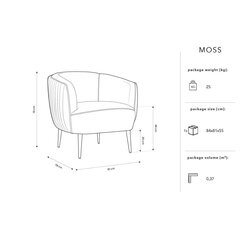 Tool Micadoni Home Moss, beež цена и информация | Стулья для кухни и столовой | hansapost.ee