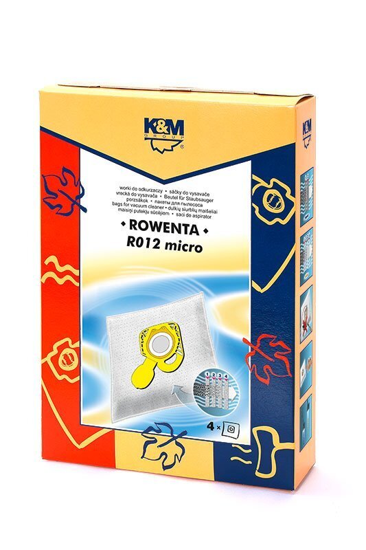 K&M KM-R012 Rowenta ZR200540/TEFAL ZR200940 Bags for vacuum cleaner 4 pcs. цена и информация | Tolmuimejate lisatarvikud | hansapost.ee