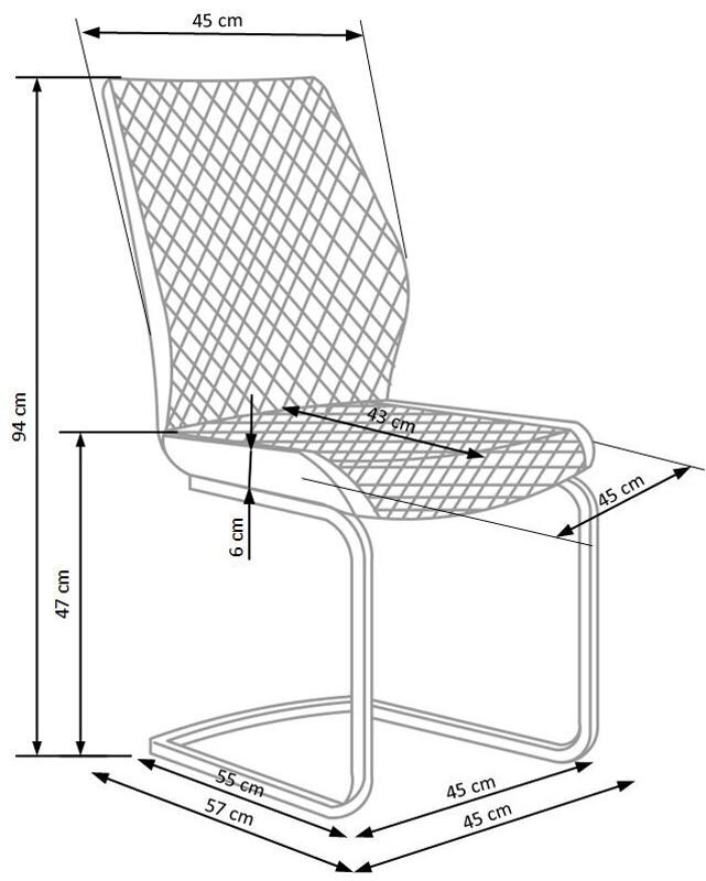 2 tooli komplekt K272, must/beež hind ja info | Köögitoolid, söögitoolid | hansapost.ee