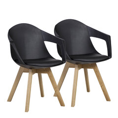 Комплект из 2-х стульев Stuart, черный цена и информация | Стулья для кухни и столовой | hansapost.ee