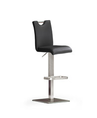 Барный-полубарный стул Bardo 3, натуральная кожа, черный цена и информация | Стулья для кухни и столовой | hansapost.ee